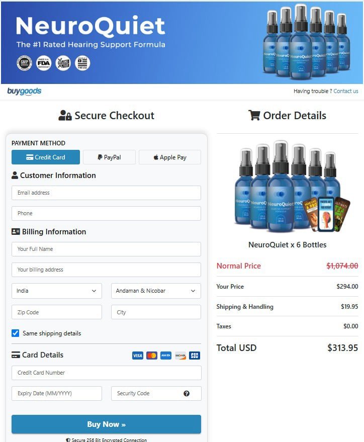 NeuroQuiet_secure_checkout